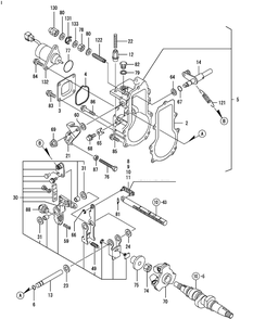 Yanmar Engine Governor Diagram and Parts List for 46G 4X4-1I019G-Before-37AKD710 Cub Cadet Lawn Tractor Accessories